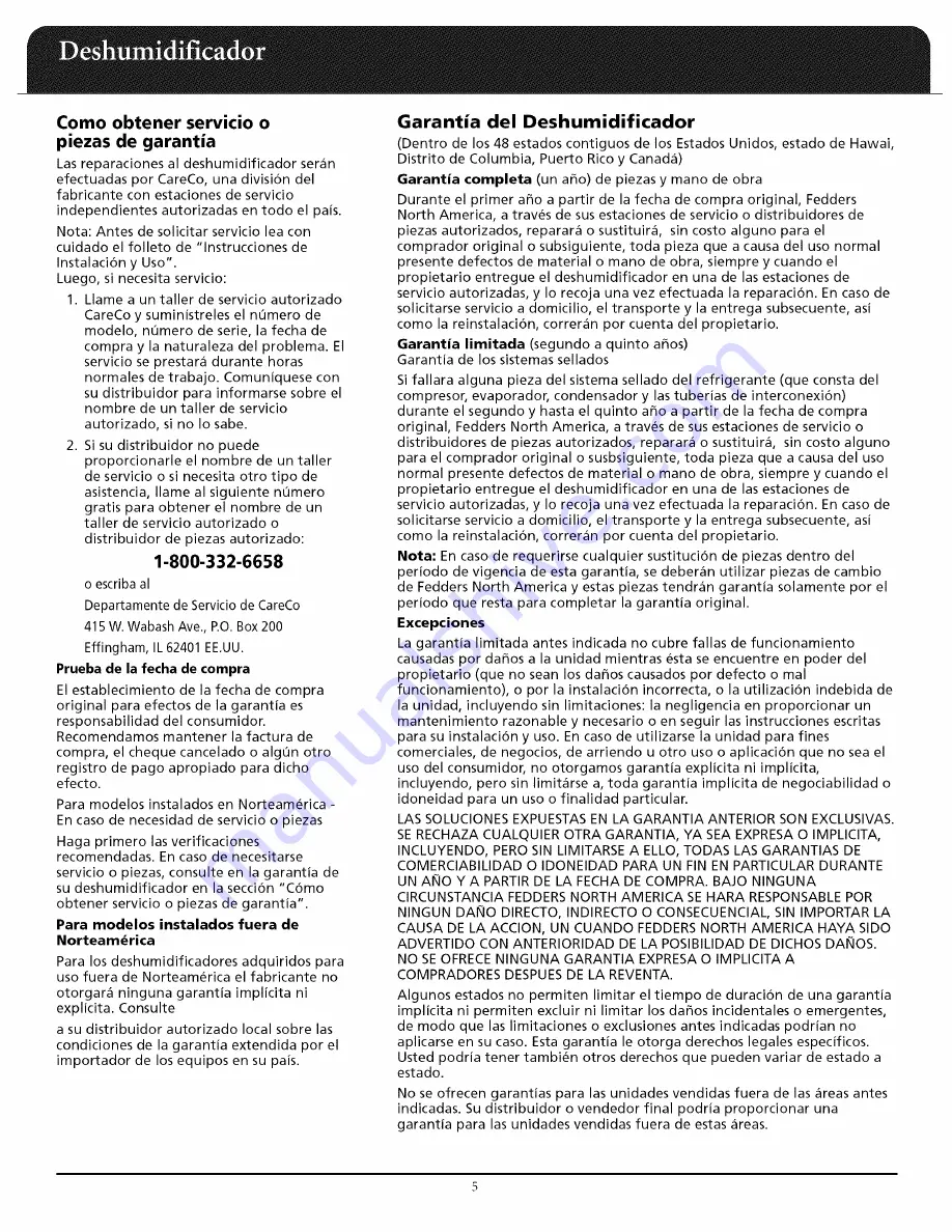 Fedders 23-23-0360N-004 Installation, Operation & Maintenance Instructions Manual Download Page 10