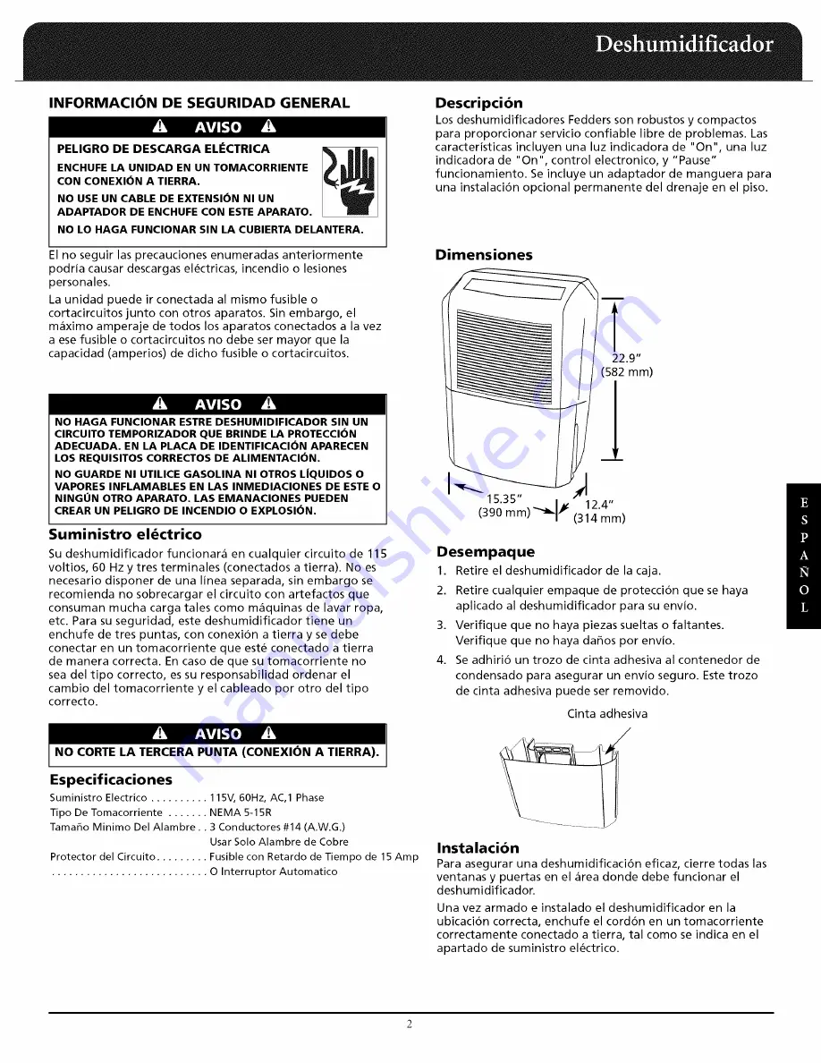 Fedders 23-23-0466N-001 Installation, Operation & Maintenance Instructions Manual Download Page 7