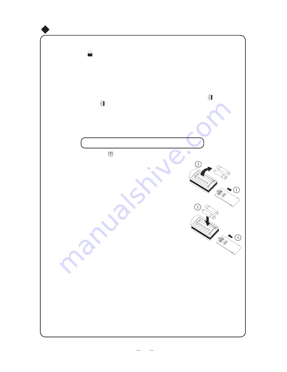 Fedders Ductless Split Remote Control Operating Instructions Manual Download Page 6