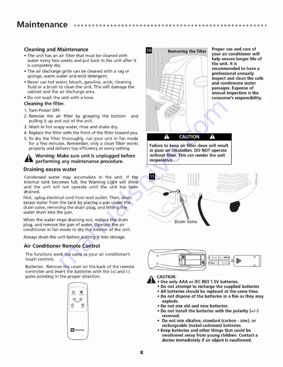 Fedders MEP09D2BC0B Installation & Operation Manual Download Page 8