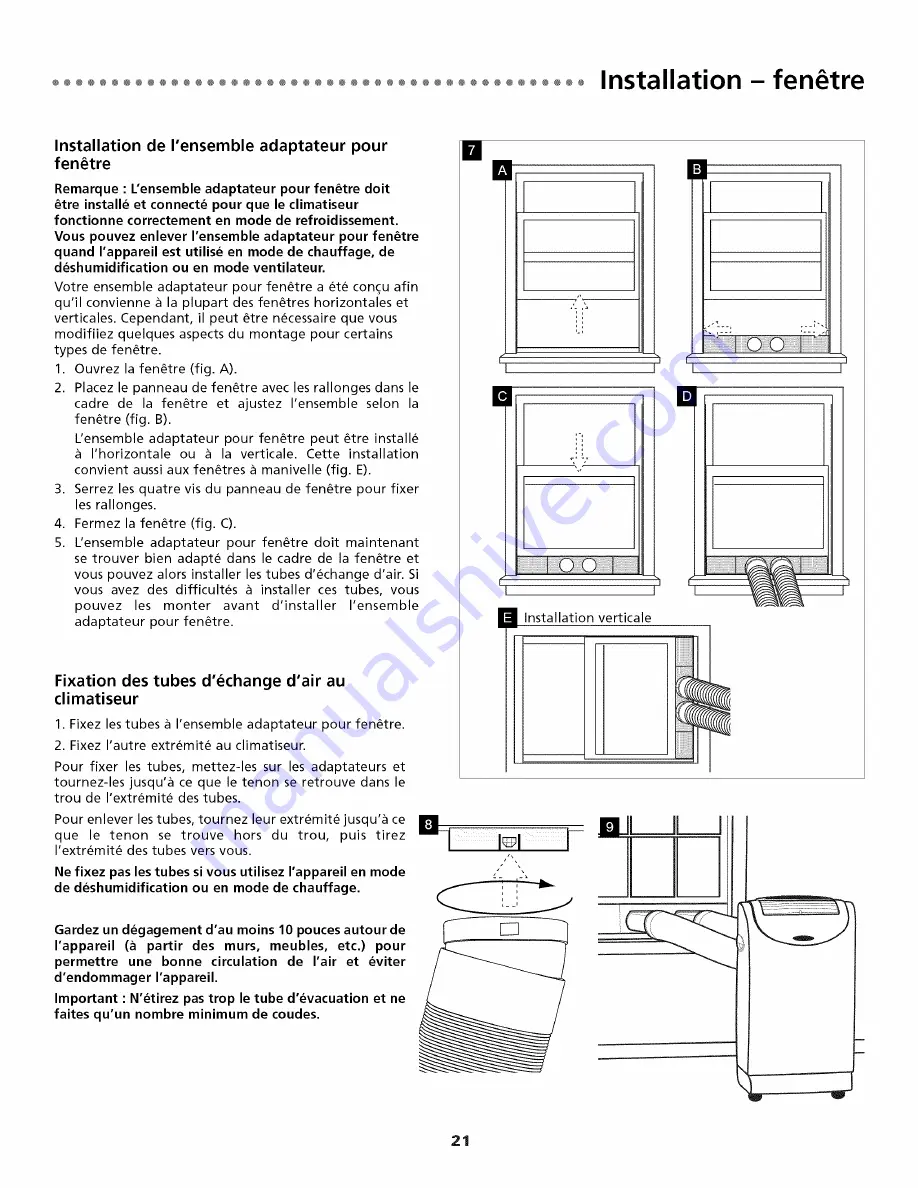 Fedders MEP09D2BC0B Installation & Operation Manual Download Page 21