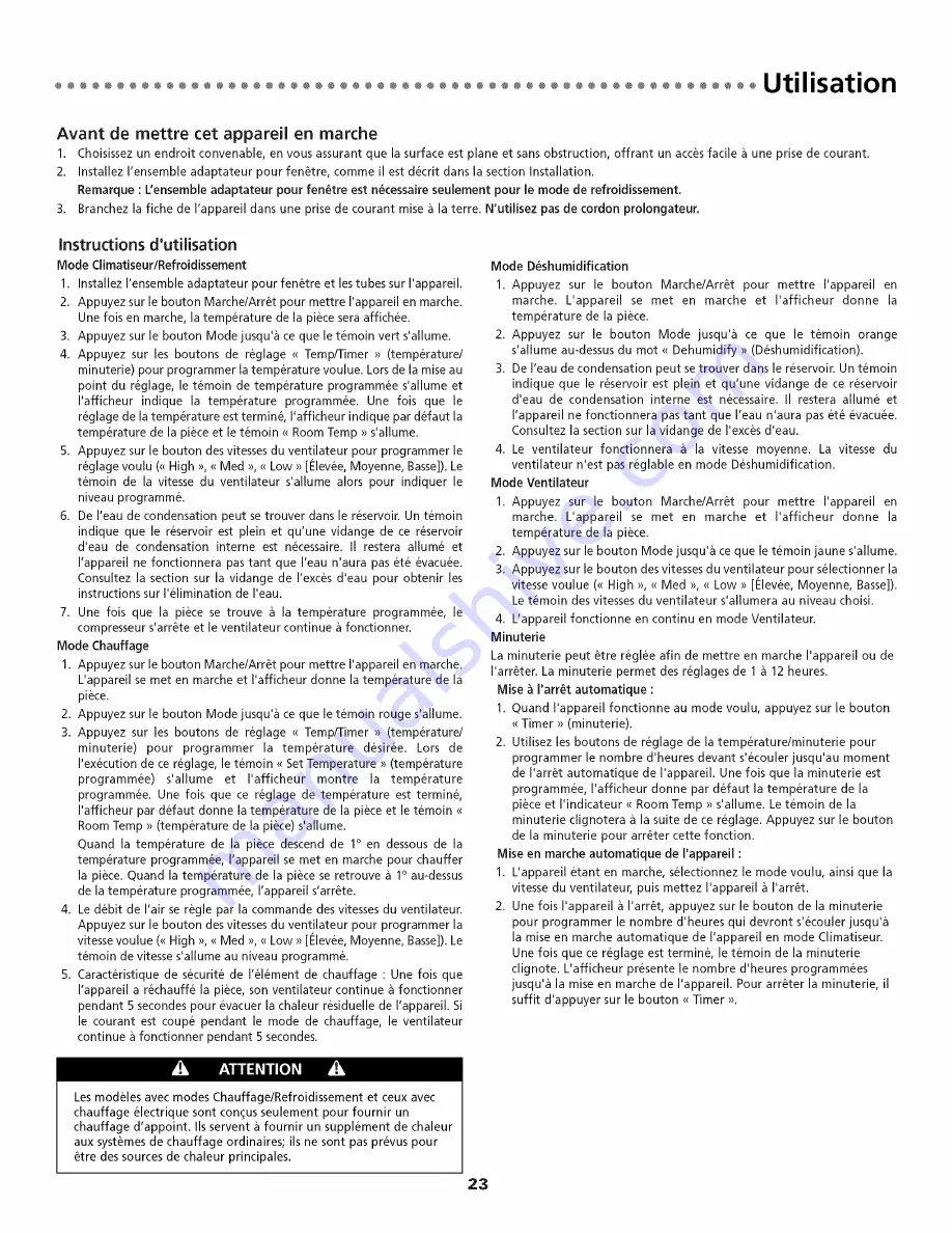 Fedders MEP09D2BC0B Installation & Operation Manual Download Page 23