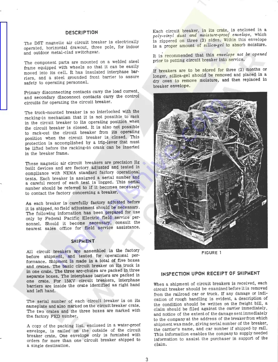 FEDERAL PACIFIC DST 15-150 Instructions For Installation Manual Download Page 3