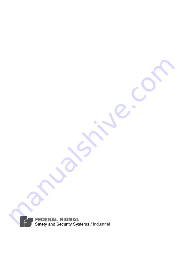 Federal Signal Corporation Commander 371-120 Installation And Maintenance Manual Download Page 40