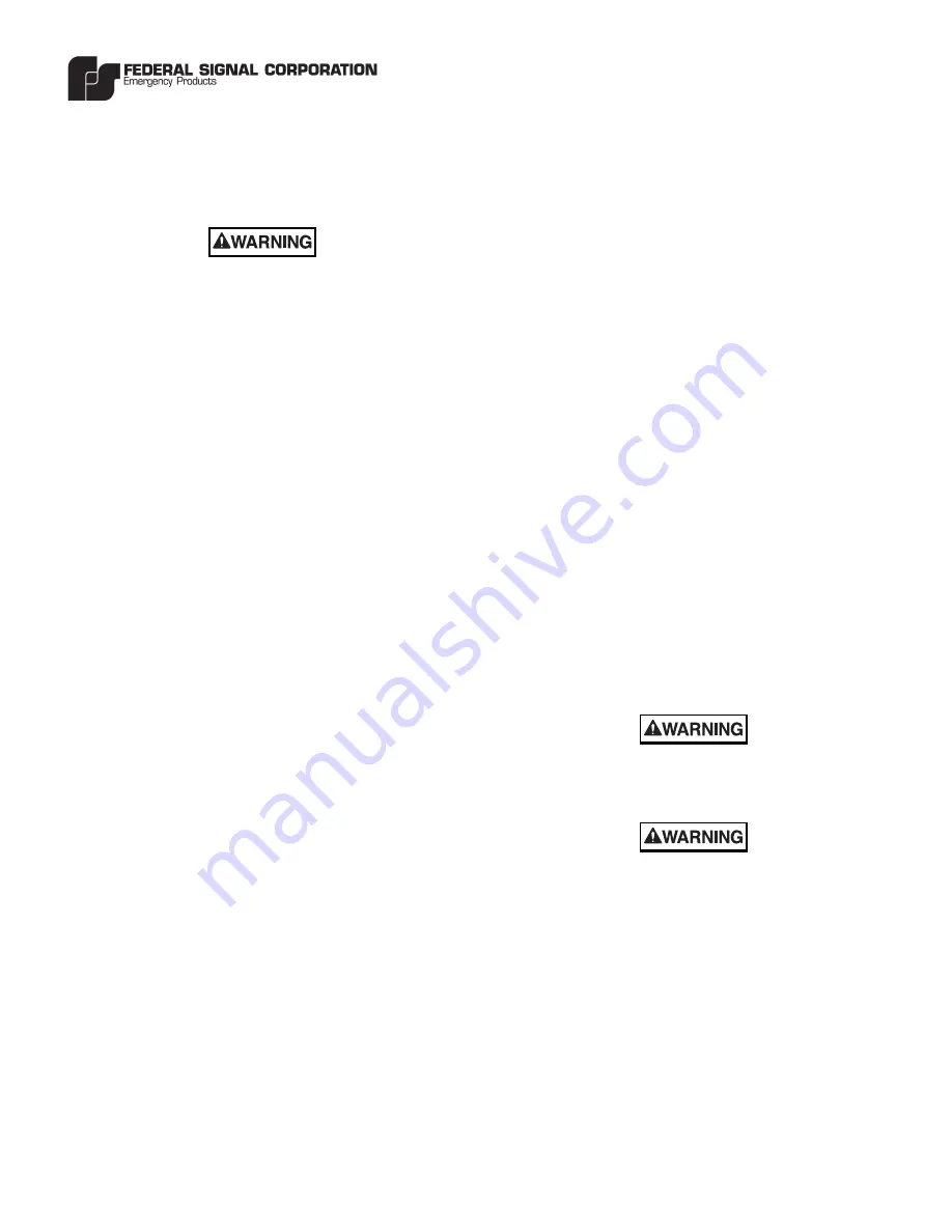 Federal Signal Corporation Cuda TriOptic SIGNALMASTER 328823F Instruction Sheet Download Page 1