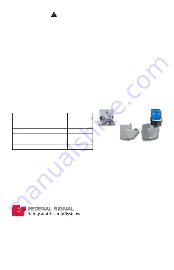 Federal Signal Corporation Fireball FB2LED Скачать руководство пользователя страница 2