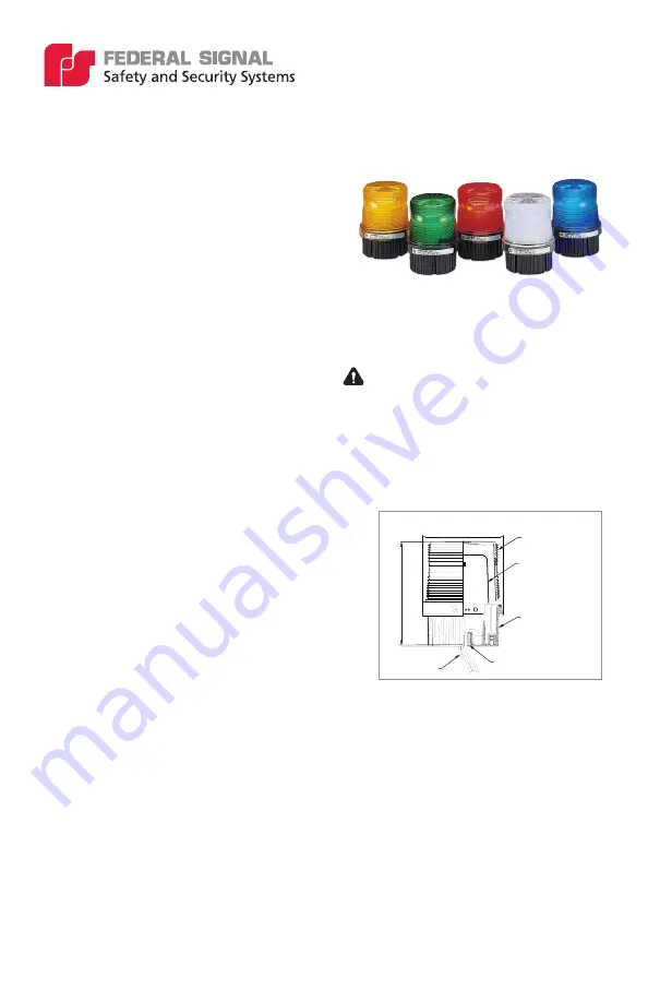 Federal Signal Corporation Fireball FB2LED Installation And Maintenance Instructions Manual Download Page 3