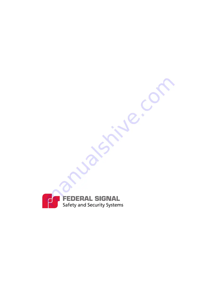 Federal Signal Corporation G-SND-024-E Installation And Maintenance Instructions Manual Download Page 2