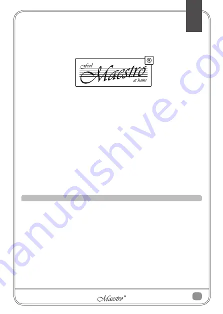 Feel-Maestro Classic MR 1724 Owner'S Manual Download Page 17