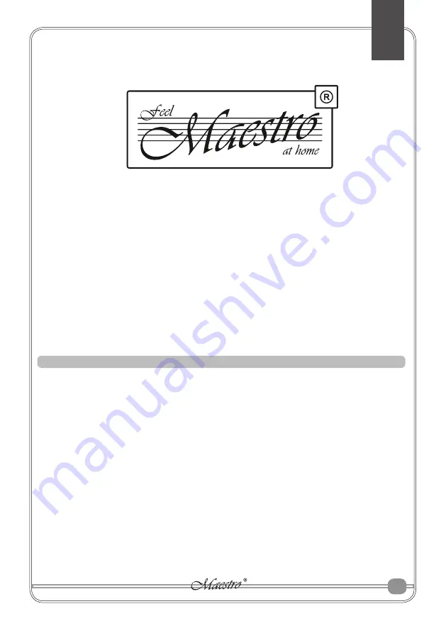 Feel-Maestro MR 950-9 Owner'S Manual Download Page 23