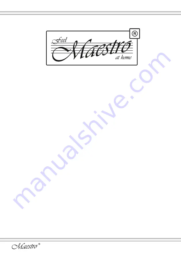 Feel-Maestro MR755 Owner'S Manual Download Page 2