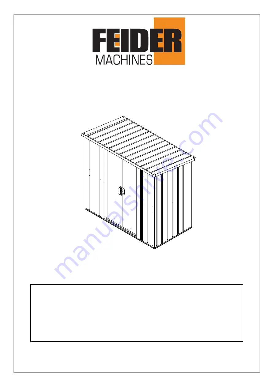 Feider Machines FAJ130 Owner'S Manual Download Page 1