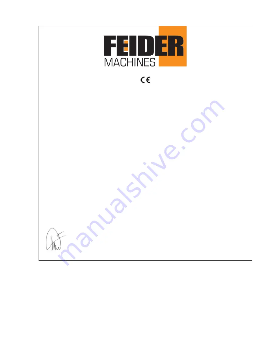 Feider Machines FG800 Original Instructions Manual Download Page 28