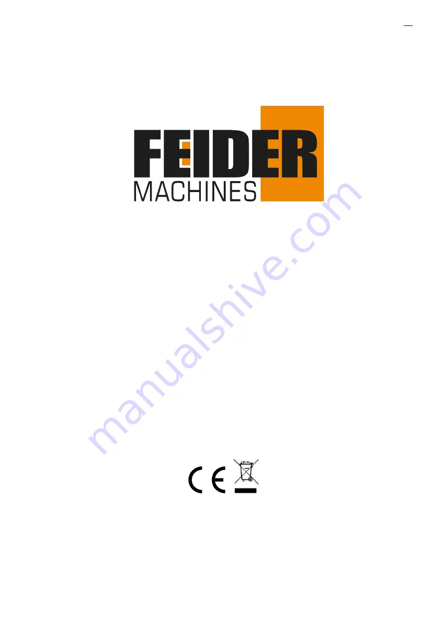 Feider Machines FSS20V-A User Manual Download Page 16