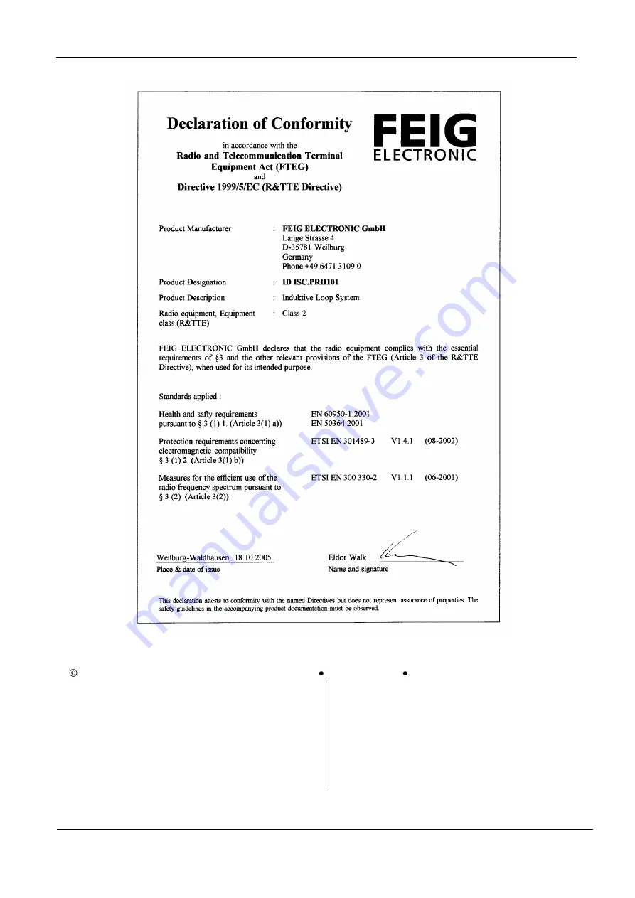 Feig Electronic ID ISC.PRH101-A Скачать руководство пользователя страница 4