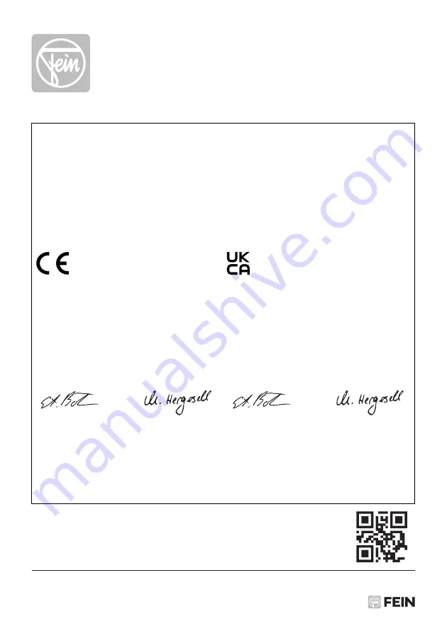 Fein RS17-70E Series Manual Download Page 181