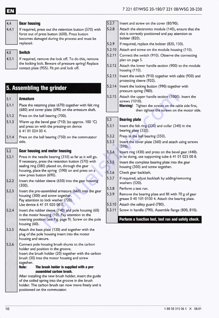 Fein WSg 20-180 Repair Instructions Download Page 14