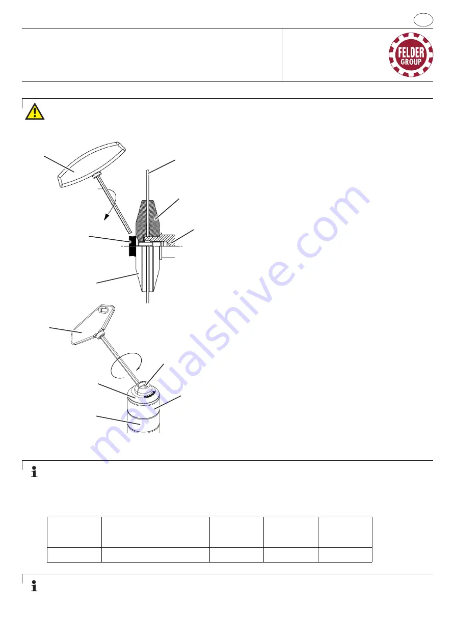 Felder Quick-Lock Saw Blade Quick-Change System Manual Download Page 17