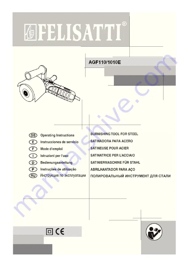 Felisatti AGF110/1010E Operating Instructions Manual Download Page 2