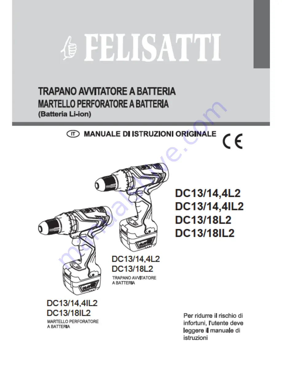 Felisatti DC13/14,4L2 Original Instruction Manual Download Page 73