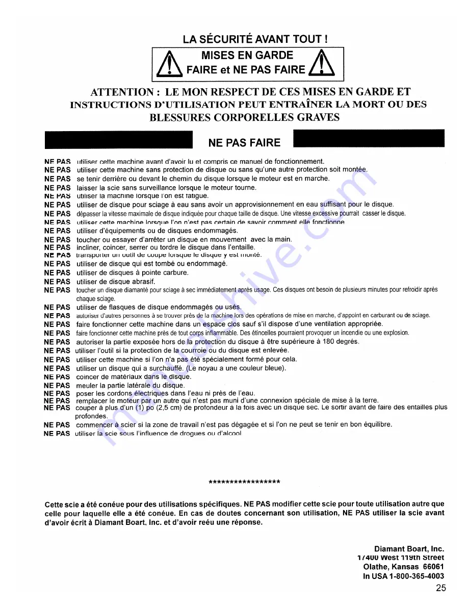 Felker PaverMate PM-15HT Operating Instructions Manual Download Page 25