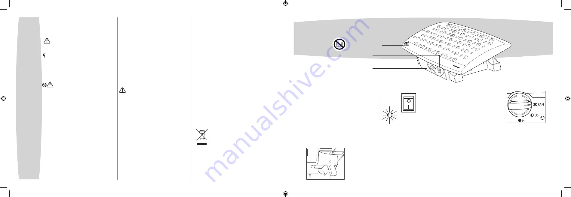 Fellowes Climate Control Pedi Relief Owner'S Manual Download Page 16