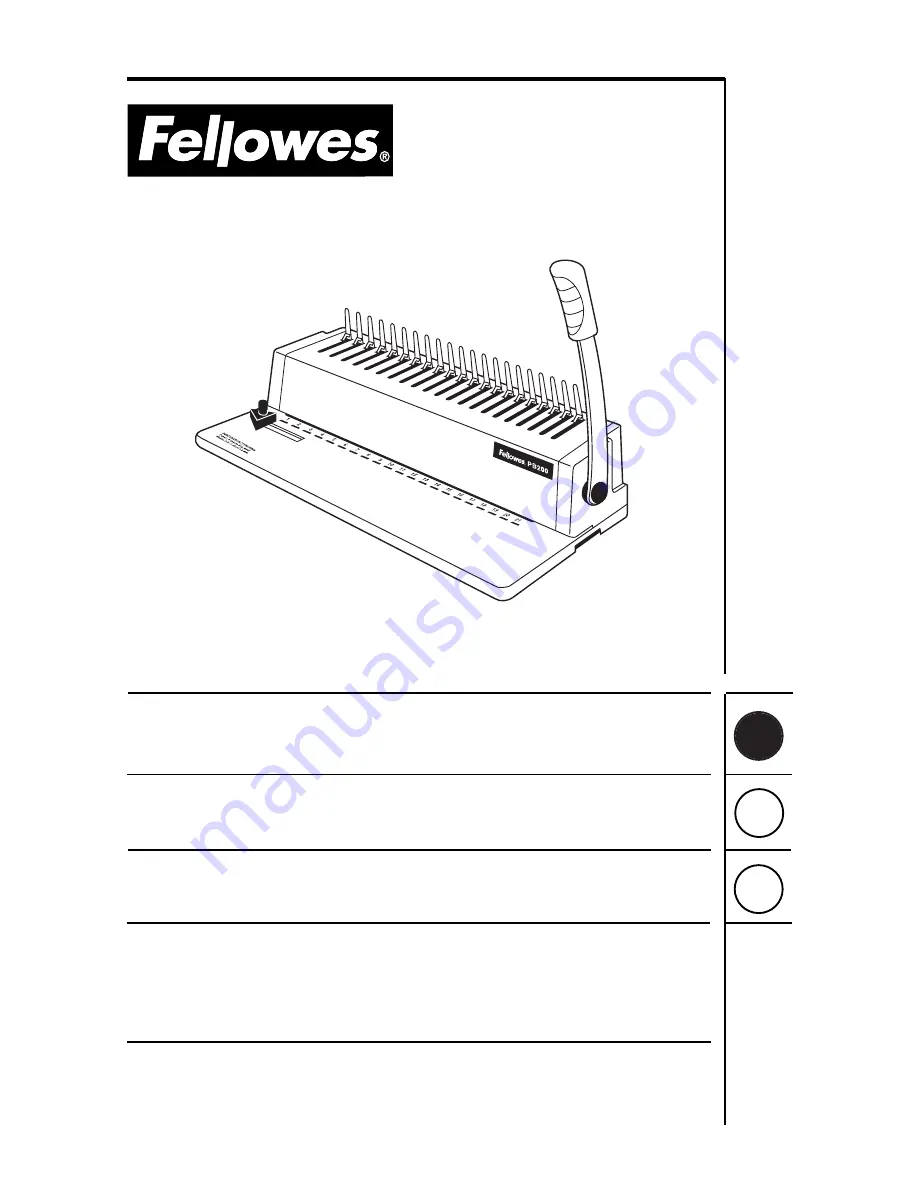 Fellowes PB200 Скачать руководство пользователя страница 1