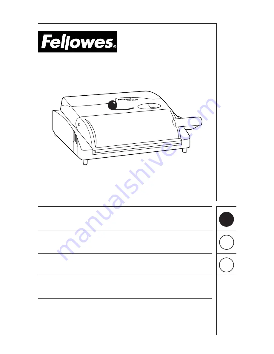 Fellowes PC2300 Скачать руководство пользователя страница 1