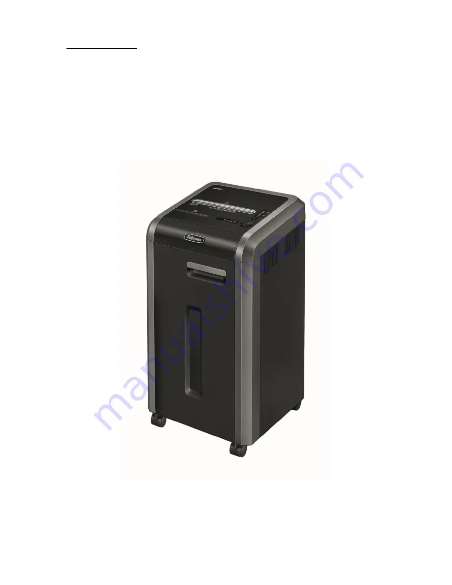 Fellowes Powershred Series Скачать руководство пользователя страница 4