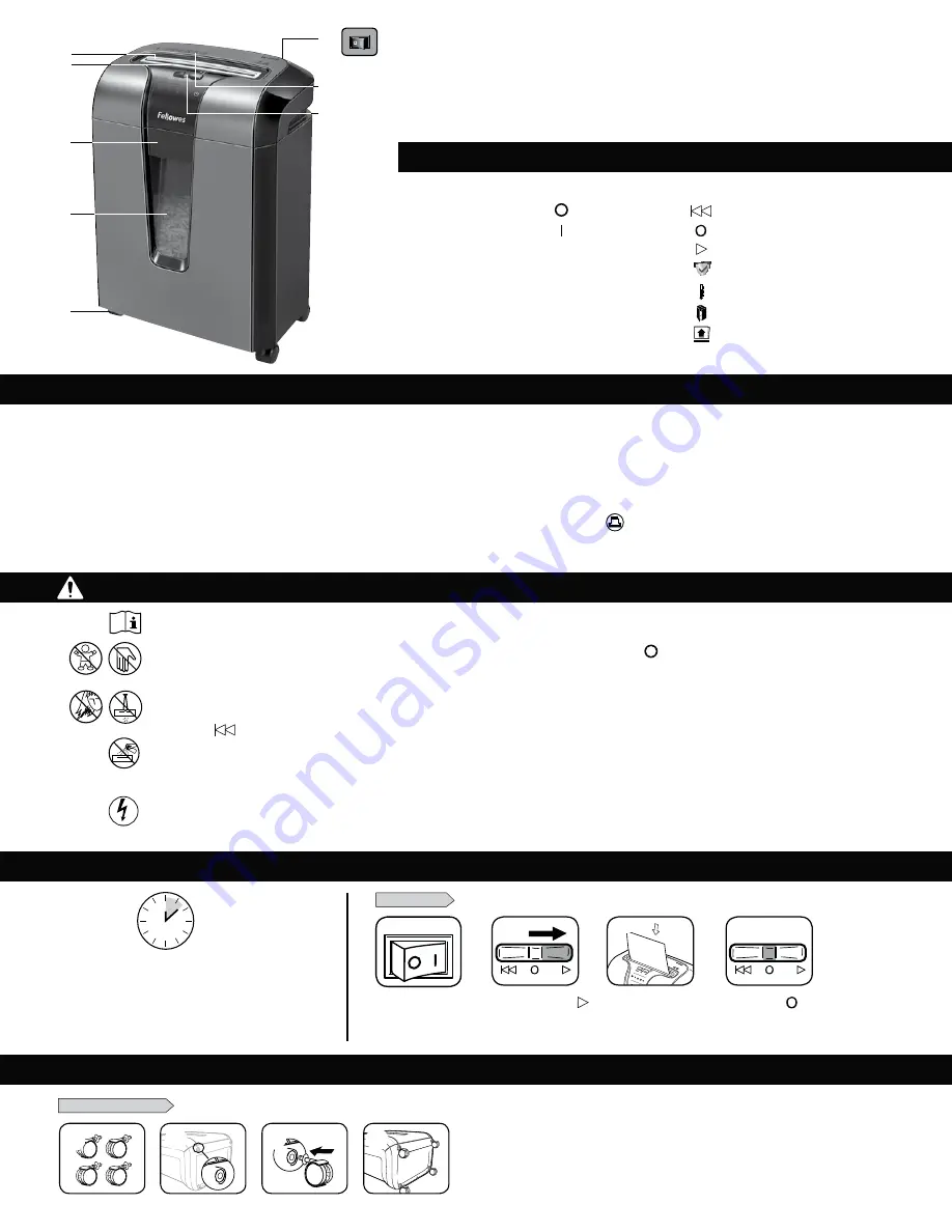 Fellowes Powershred W-61Cb Скачать руководство пользователя страница 14