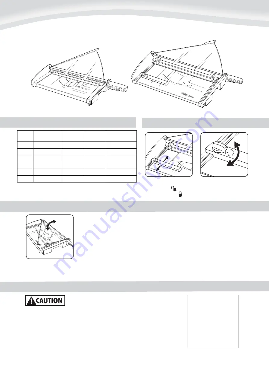 Fellowes SafeCut Plasma Series Quick Start Manual Download Page 2