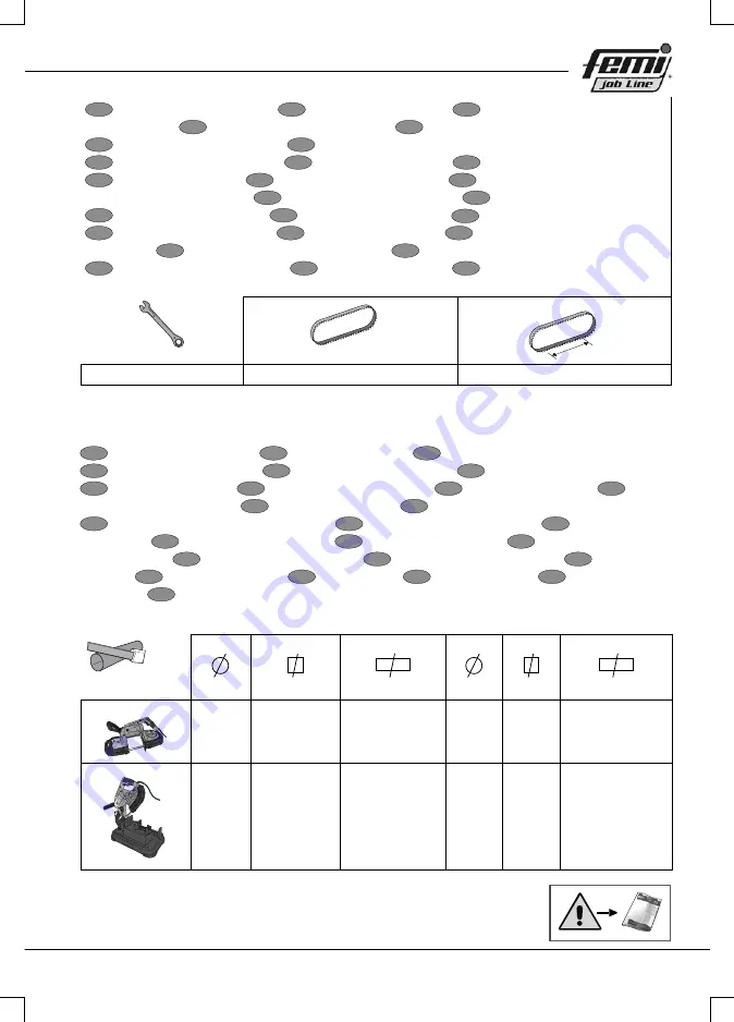 Femi job FLEXICUT 1140E Translation Of The Original Instructions Download Page 77