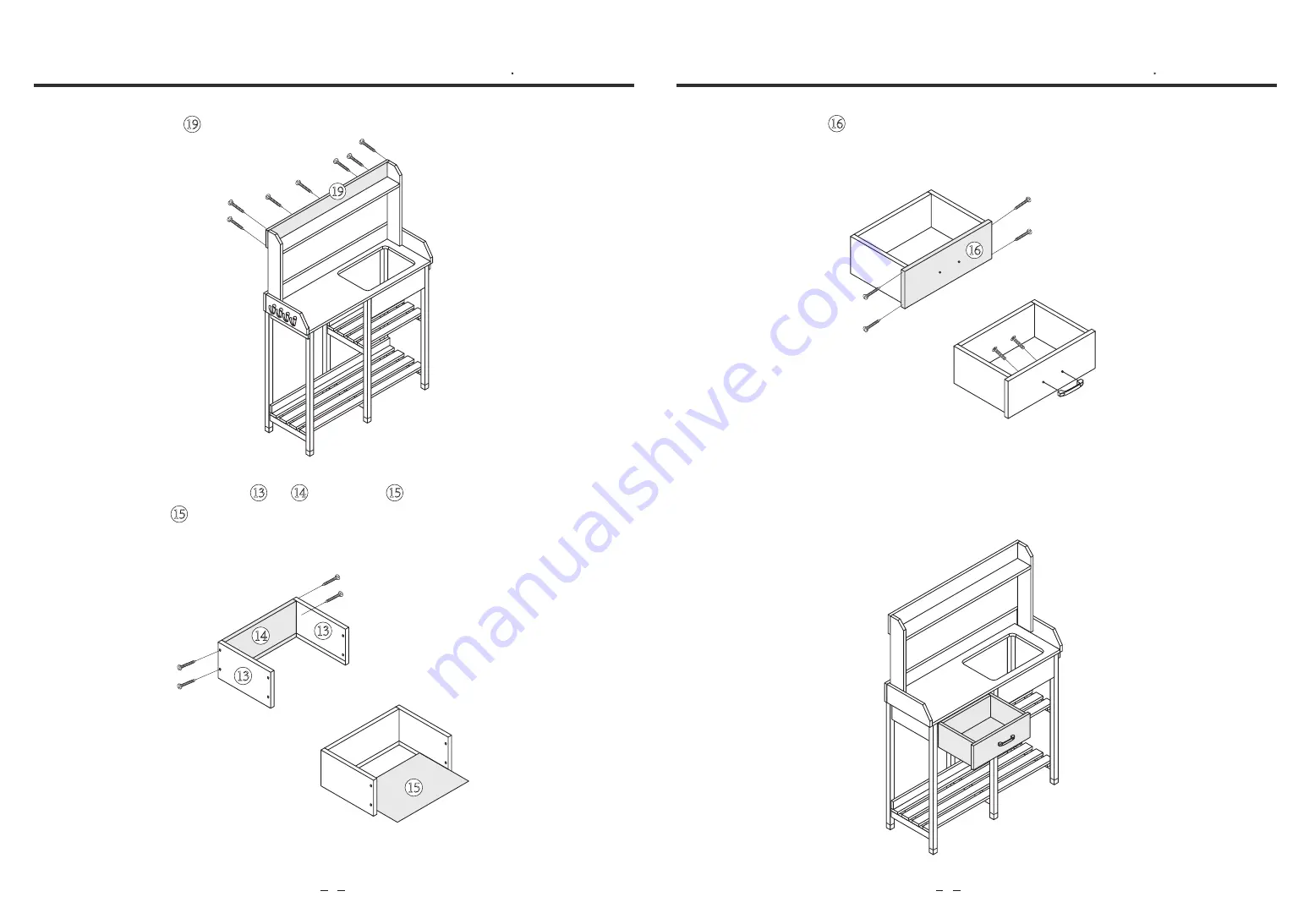 Fency Potting Bench Type B Assembly Instructions Manual Download Page 5