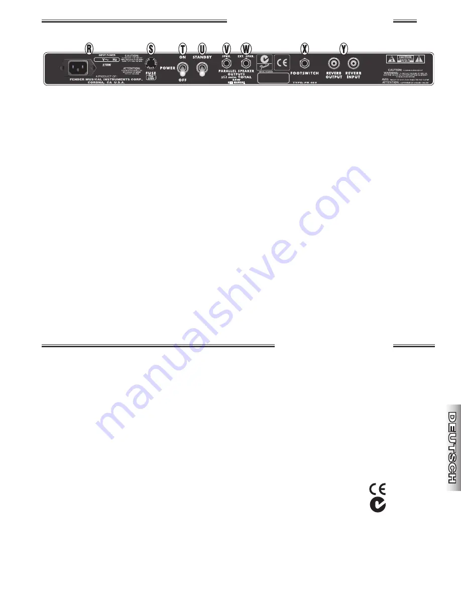 Fender 021-7600-000 Operating Instructions Manual Download Page 15