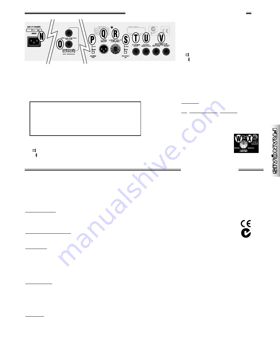 Fender 400 PRO Operating Instructions Manual Download Page 11