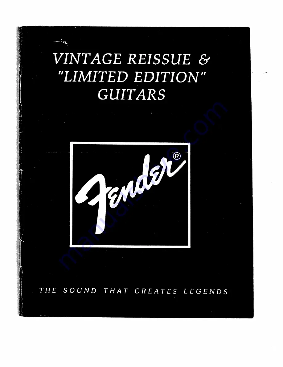 Fender 54 Esquire 27-7902 Manual Download Page 1