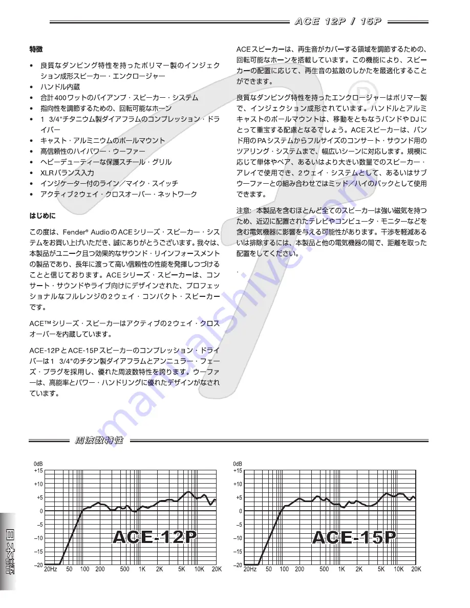 Fender ACE Series Owner'S Manual Download Page 34