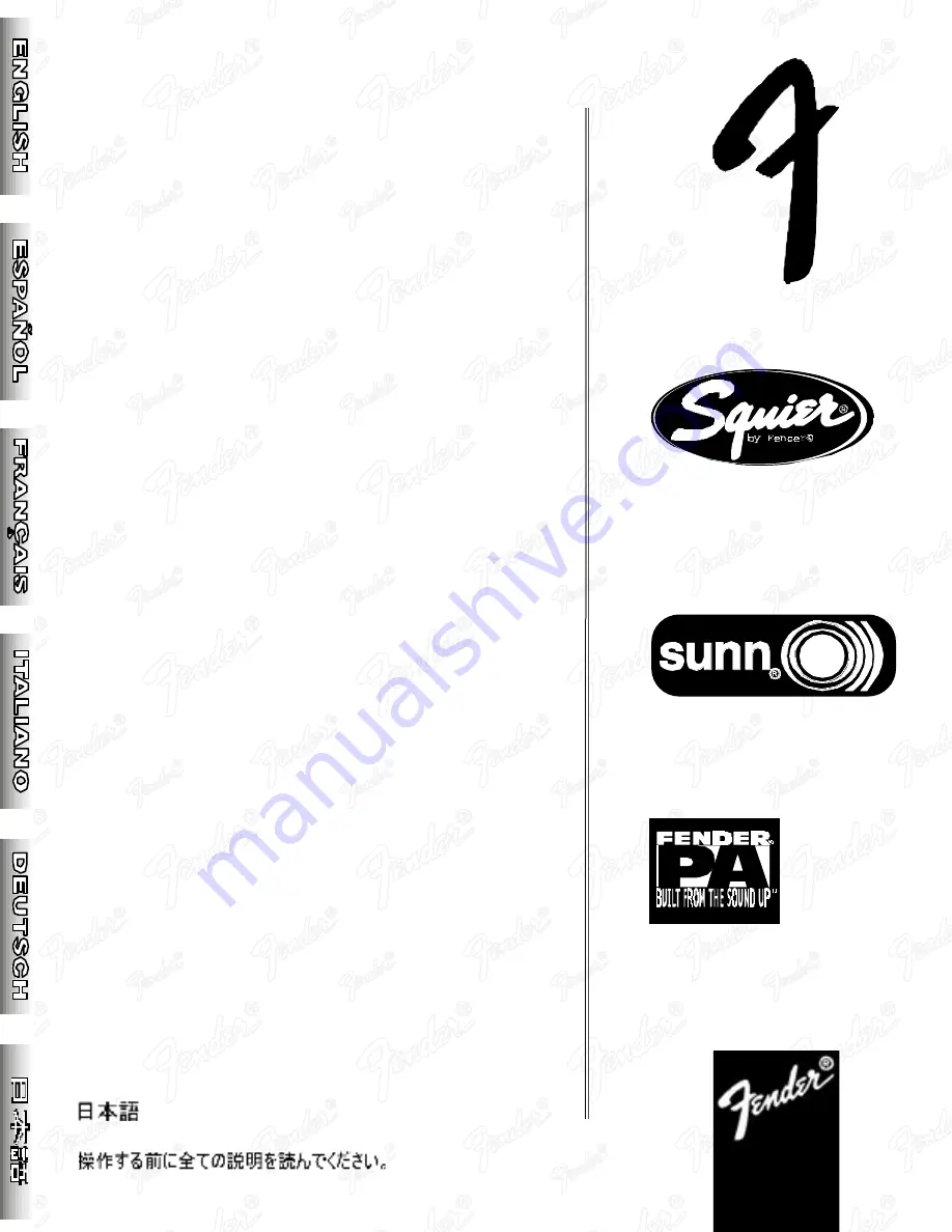 Fender Acoustasonic Junior Instruction Manual Download Page 2