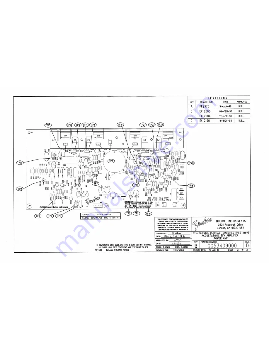 Fender Acoustasonic SFX Service Manual Download Page 11