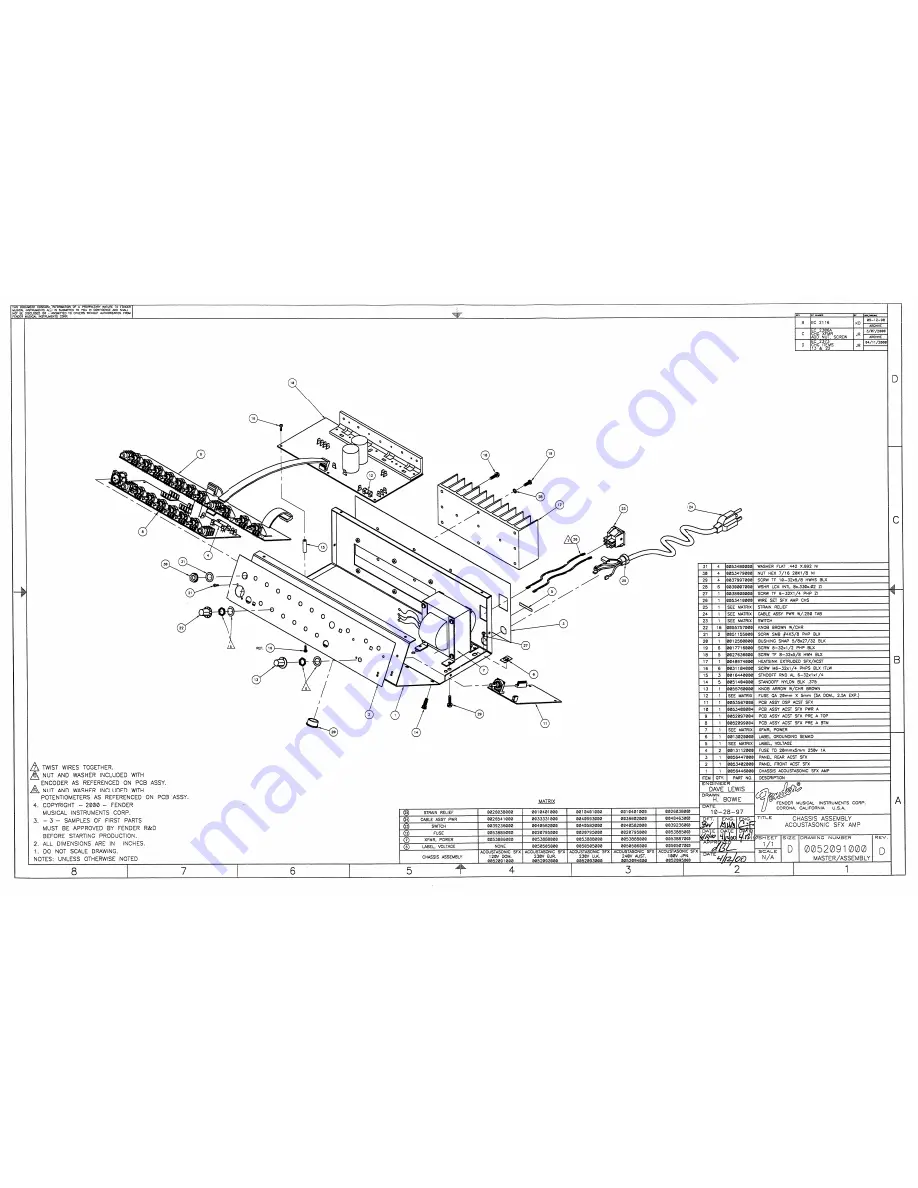 Fender Acoustasonic SFX Service Manual Download Page 12