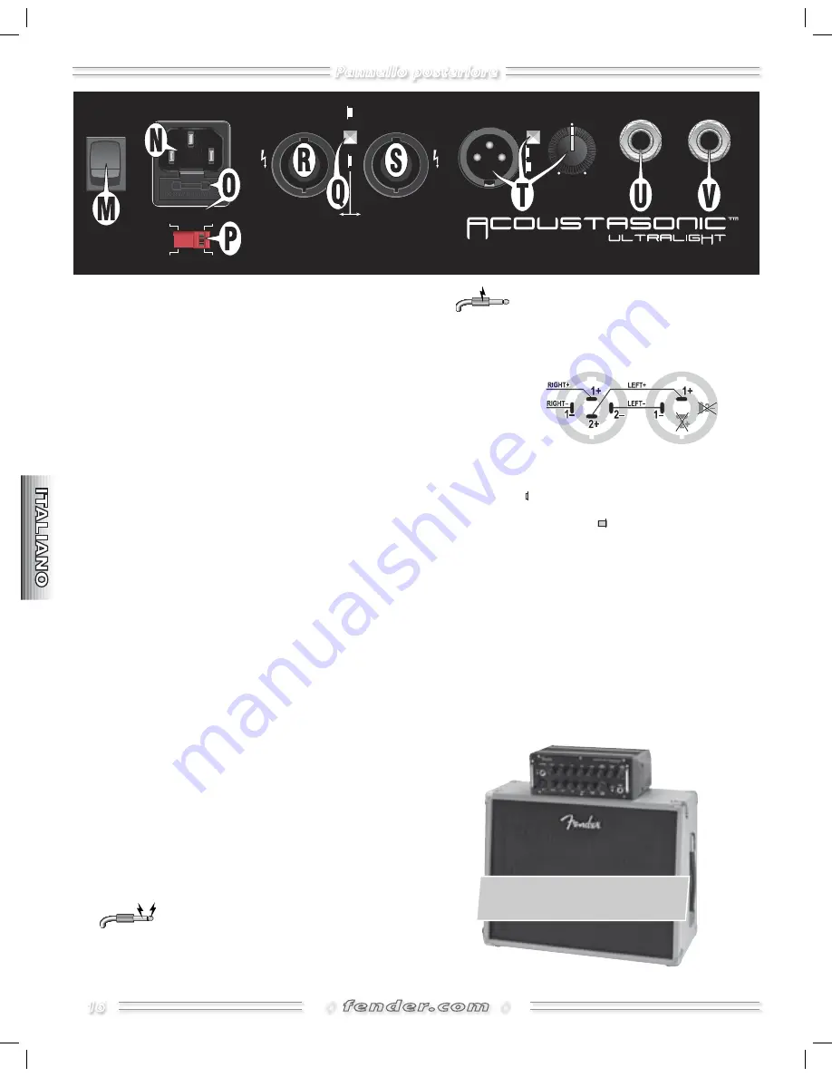 Fender Acoustasonic Ultralight Head T5A125V Owner'S Manual Download Page 16