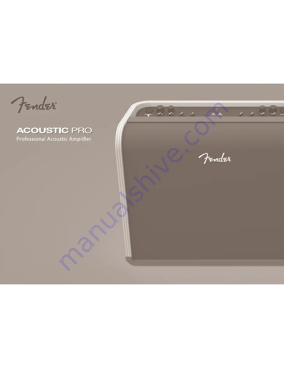 Fender Acoutic PRO Manual Download Page 1