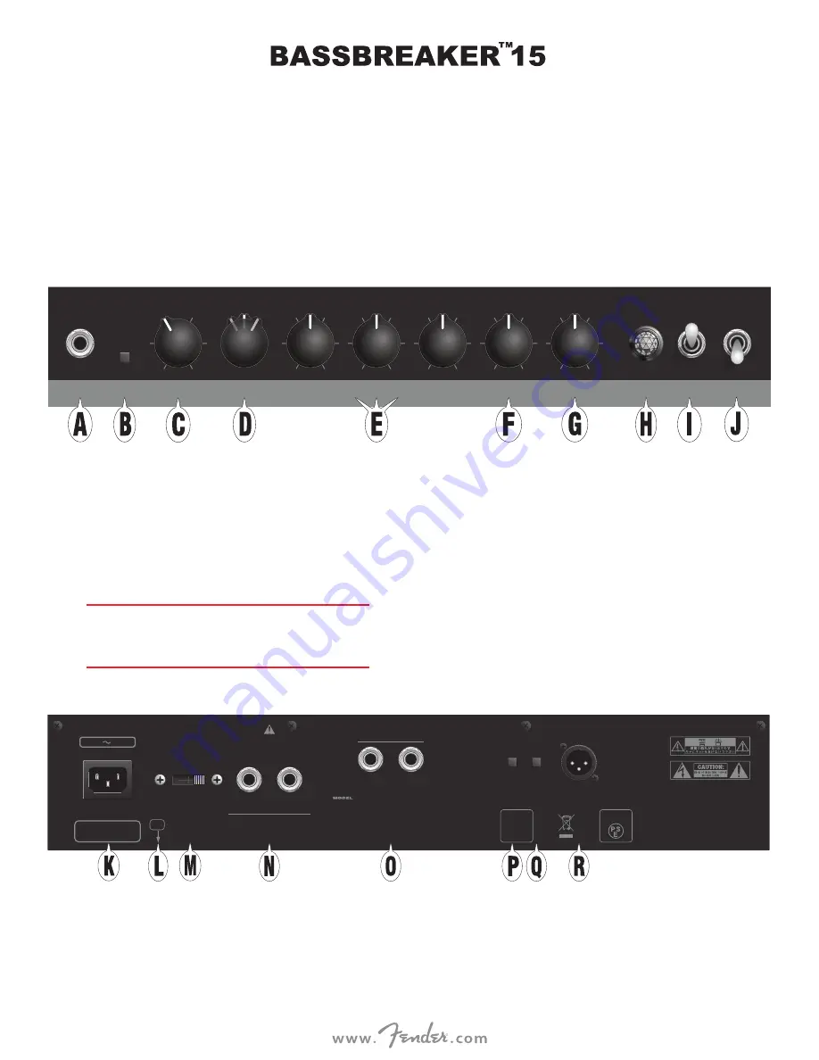 Fender Bassbreaker 15 Owner'S Manual Download Page 8