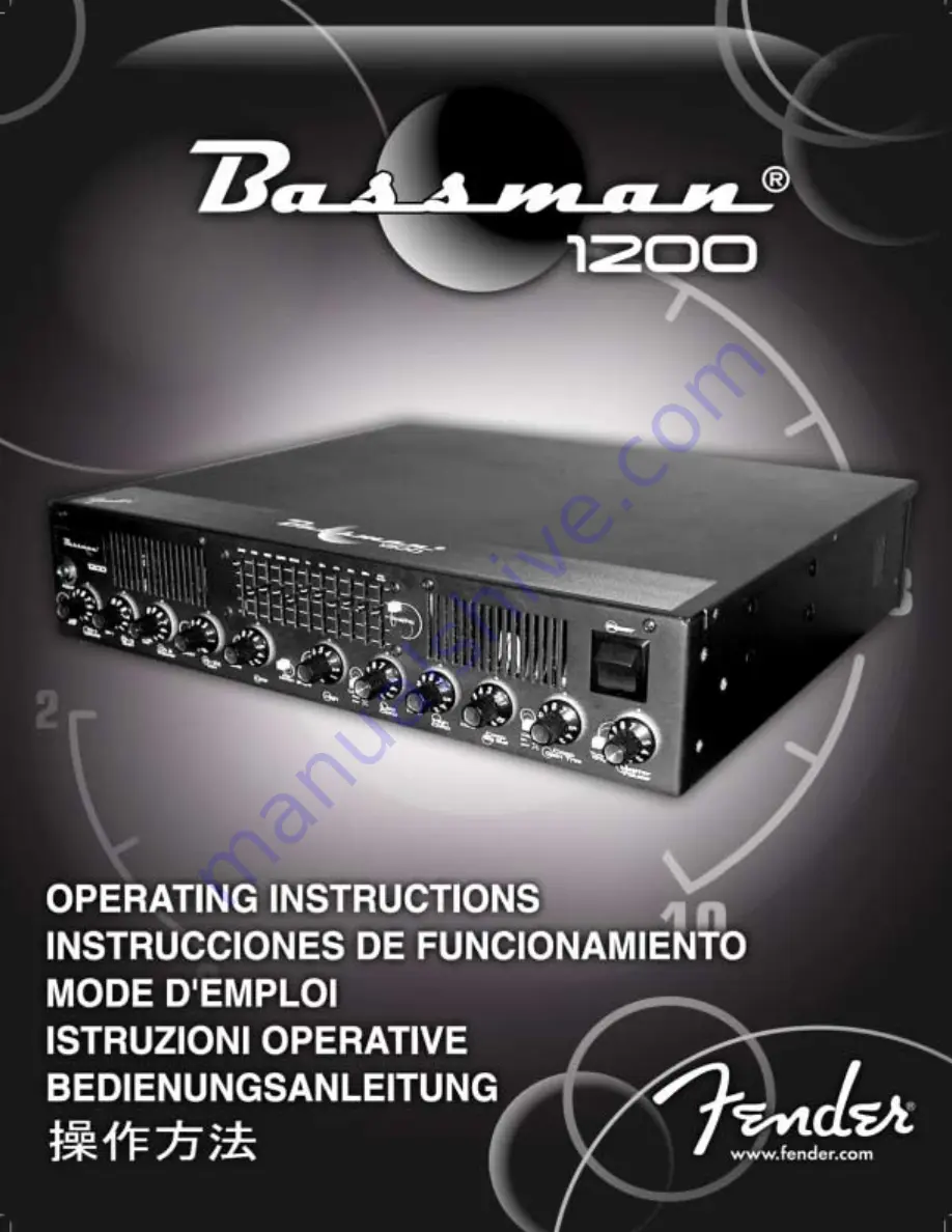 Fender Bassman 1200 Operating Instructions Manual Download Page 1