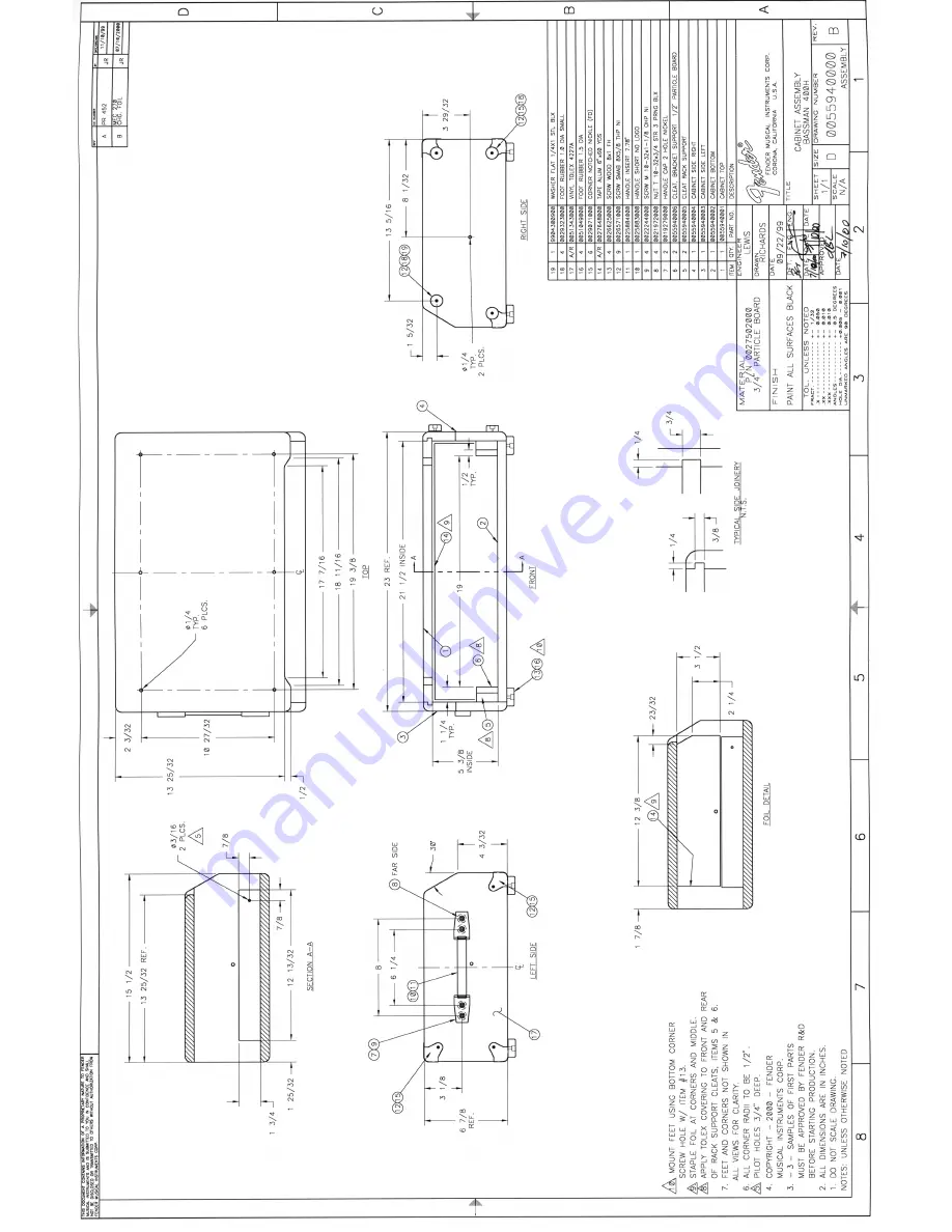 Fender Bassman 400 Service Manual Download Page 16