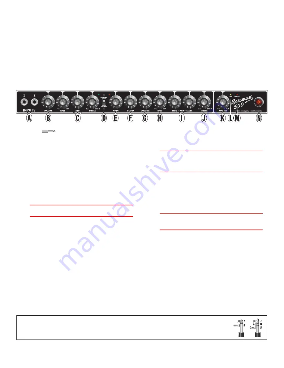 Fender Bassman 500 Owner'S Manual Download Page 30