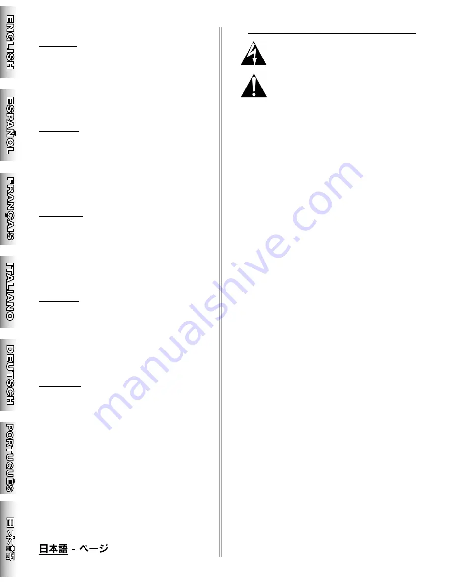 Fender Blues DeVille Reissue Owner'S Manual Download Page 2