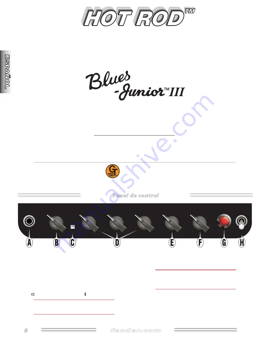 Fender Blues-Junior III Owner'S Manual Download Page 8