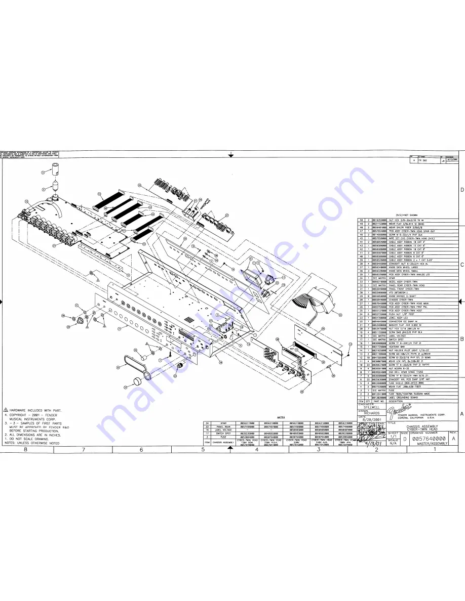 Fender CYBER-TWIN HEAD Service Manual Download Page 42