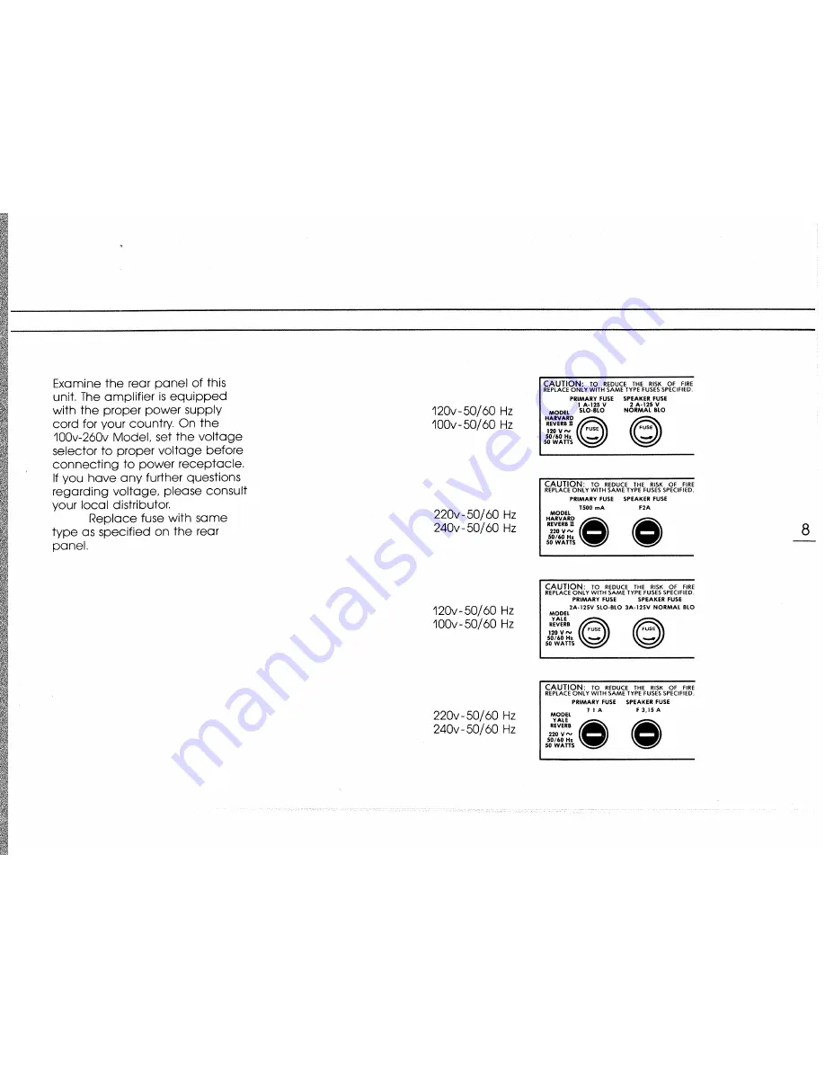 Fender harvard reverb ii Скачать руководство пользователя страница 9